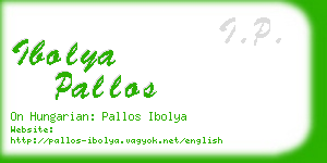 ibolya pallos business card